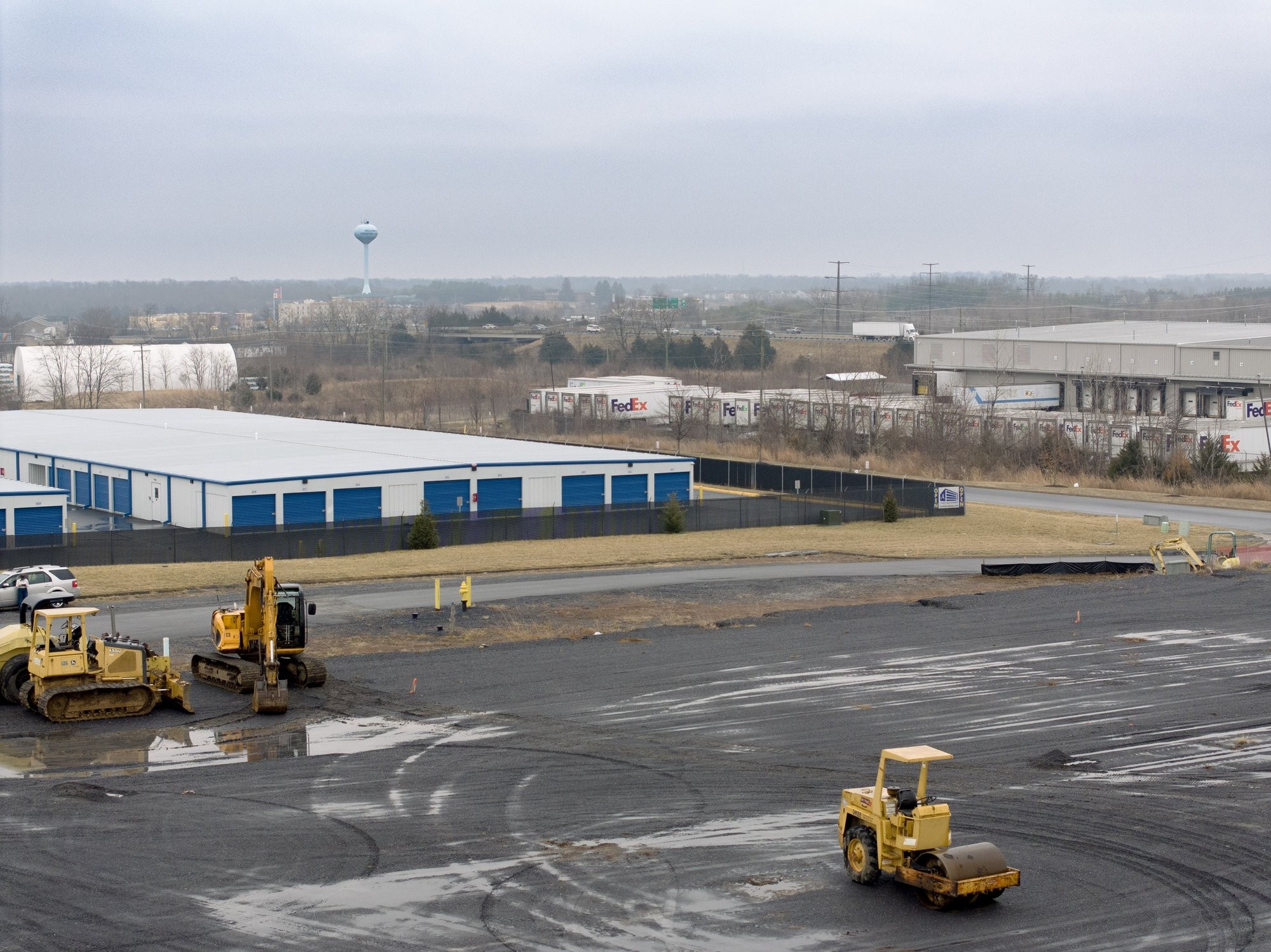 Site work at 121 Frogale Court industrial flex in Winchester, Virginia