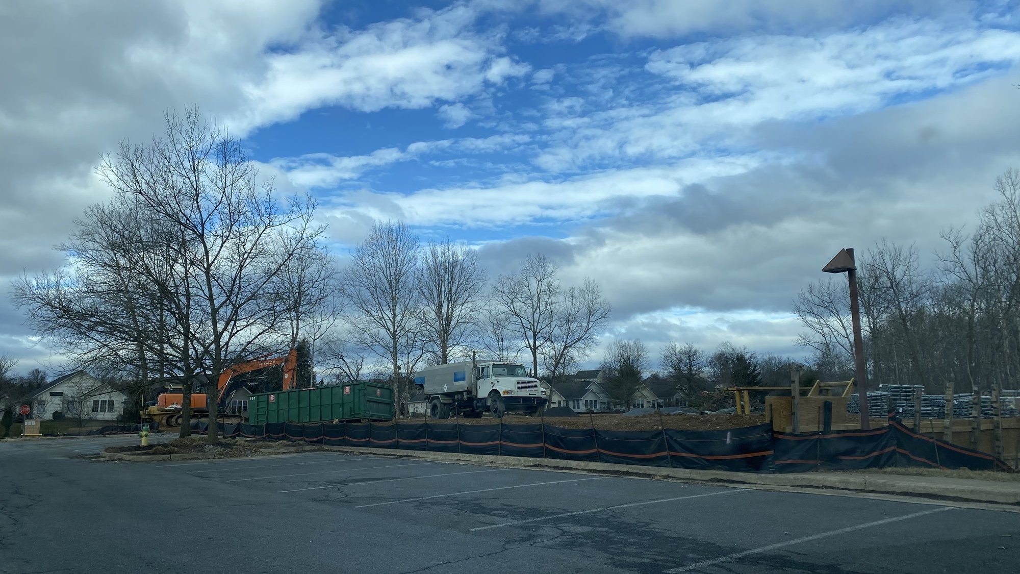 Site development at Abrams Crossing Townhomes in the Meadow Branch area of Winchester, Virginia