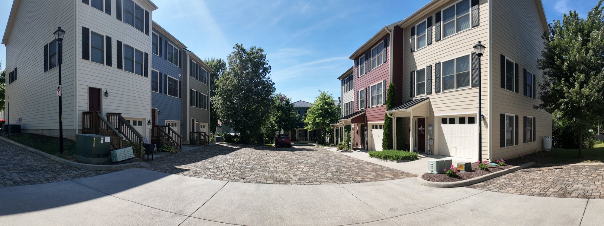 Courtyard between the buildings at Leicester Square in Old Town Winchester, Virginia